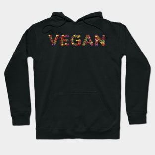 Fun Vegan Fruit and Vegetables Design Hoodie